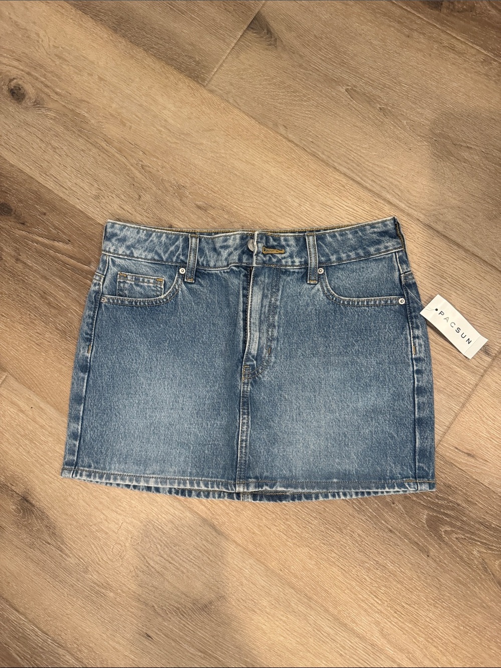 PacSun Light Blue Denim Mini Skirt
